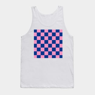 Checkboard in blue and pink colors Tank Top